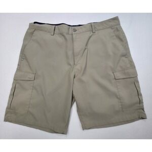 Under Armour‎ Ripstop Cargo Shorts Mens 38 Beige Nylon Flap Pockets